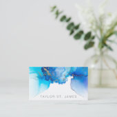 Waterverf Blue Gold Visitekaartje (Staand voorkant)