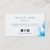 Waterverf Blue Gold Visitekaartje (Achterkant)