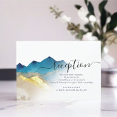 Waterverf Blue Golden Mountains Weddenjacht Informatiekaartje