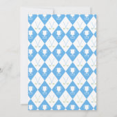 Waterverf Blue Golf Baby shower Kaart (Achterkant)