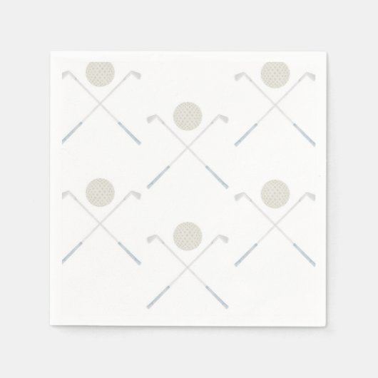 Waterverf Blue Golf verjaardagsfeestje Servet (Voorkant)