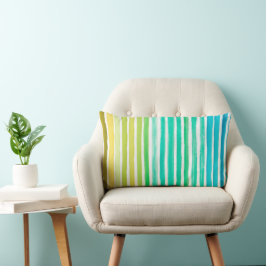 Waterverf Blue Green Designer Cotton Pillow Hoesje Kussen