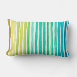 Waterverf Blue Green Designer Cotton Pillow Hoesje Kussen