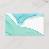 Waterverf Blue Green Newspaper Visitekaartje (Achterkant)