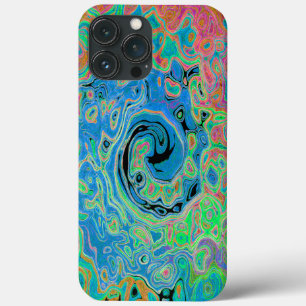 Waterverf Blue Groovy Abstract Retro vloeistof Case-Mate iPhone Case