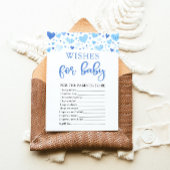 Waterverf Blue Hearts Valentijn Wensen voor Baby Kaart