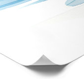 Waterverf Blue Holiday Christmas Tree Poster (Hoek)