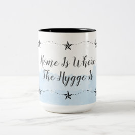 Waterverf Blue Home en Hygge Tweekleurige Koffiemok