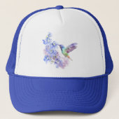 Waterverf Blue Hummingbird Garden Bird Natuur Trucker Pet (Voorkant)