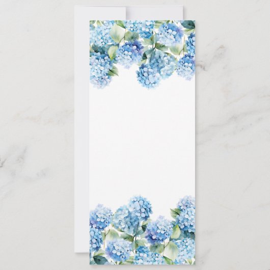 Waterverf Blue Hydrangea 50e verjaardag Kaart (Achterkant)