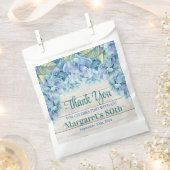 Waterverf Blue Hydrangea 80ste verjaardag Bedankzakje (Geknipt)