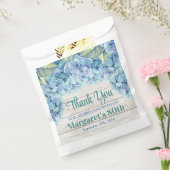 Waterverf Blue Hydrangea 80ste verjaardag Bedankzakje (Gezegeld)