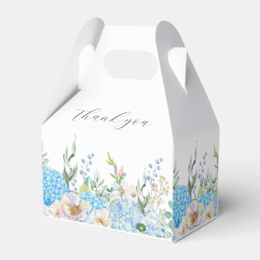 Waterverf Blue Hydrangea Bedankdoosjes (Achterkant)