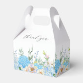 Waterverf Blue Hydrangea Bedankdoosjes (Voorkant Zijde)