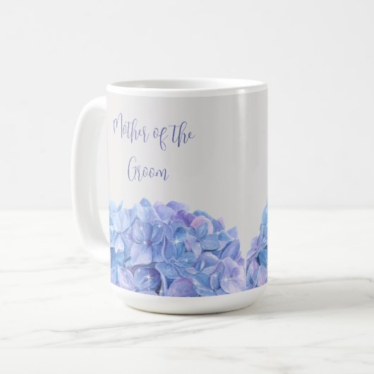 Waterverf Blue Hydrangea Bridal Party Koffiemok (Voorkant links)