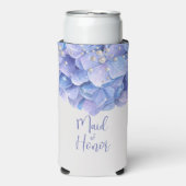 Waterverf Blue Hydrangea Bridal Party Seltzer Blikjeskoeler (Seltzer Voorkant)
