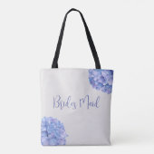 Waterverf Blue Hydrangea Bridal Party Tote Bag (Achterkant)