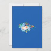 Waterverf Blue Hydrangea bruiloft uitnodiging (Achterkant)