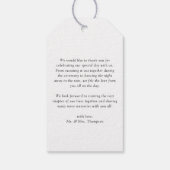 Waterverf Blue Hydrangea en Ivory Roos Hartelijk d Cadeaulabel (Achterkant)