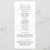 Waterverf Blue Hydrangea Floral Garland Wedding Programmakaart (Achterkant)