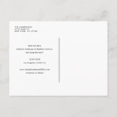 Waterverf Blue Hydrangea Floral Save the Date Aankondigingskaart (Achterkant)