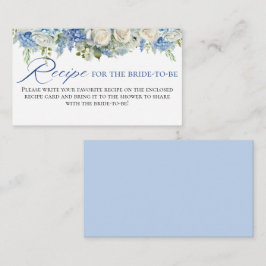 Waterverf Blue Hydrangea Flowers Rozen Recept Informatiekaartje