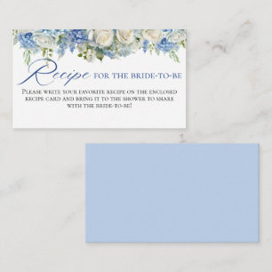 Waterverf Blue Hydrangea Flowers Rozen Recept Informatiekaartje