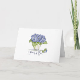 Waterverf Blue Hydrangea Flowers Thinking of You Kaart