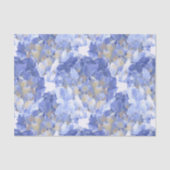 Waterverf Blue Hydrangea Flowers Tissue Paper Tissuepapier (Voorkant)