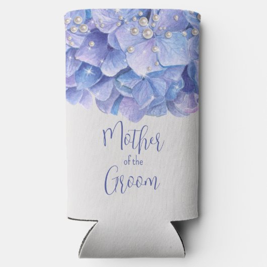 Waterverf Blue Hydrangea Pearl Seltzer Blikjeskoeler (Achterkant)