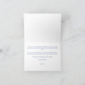 Waterverf Blue Hydrangea Rozen Elegant Script Bedankkaart (Binnen)