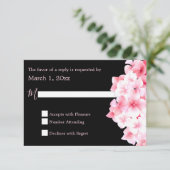 Waterverf Blue Hydrangea RSVP (Staand voorkant)