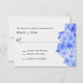Waterverf Blue Hydrangea RSVP (Voorkant)