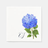 Waterverf Blue Hydrangea Servet (Voorkant)