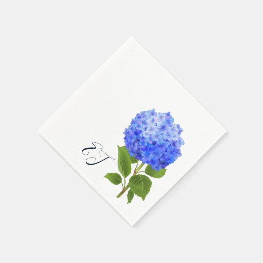 Waterverf Blue Hydrangea Servet (Hoek)