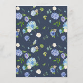 Waterverf Blue Hydrangea Vrijgezellenfeest Bingo Informatiekaartje (Achterkant)