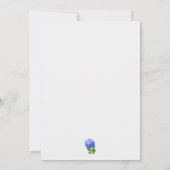 Waterverf Blue Hydrangea Wedding Kaart (Achterkant)