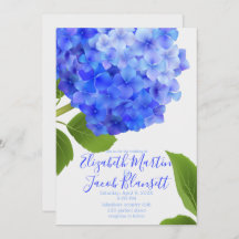 Waterverf Blue Hydrangea Wedding