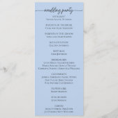 Waterverf Blue Hydrangea White Roses Wedding Programmakaart (Achterkant)