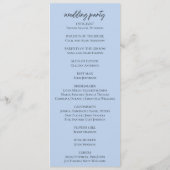 Waterverf Blue Hydrangea White Roses Wedding Programmakaart (Achterkant)