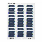 Waterverf Blue Hydrangeas Floral Address Label (Full Sheet)