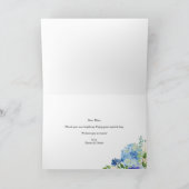 Waterverf Blue Hydrangeas Happy Moederdag Kaart (Binnen)