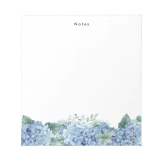 Waterverf Blue Hydrangeas Persoonlijk Notitieblok