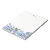 Waterverf Blue Hydrangeas Persoonlijk Notitieblok (Linkerzijde)