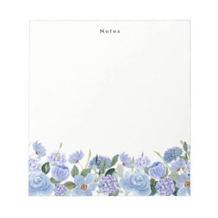 Waterverf Blue Hydrangeas Persoonlijk Notitieblok