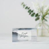 Waterverf Blue Indigo Mountains Cadeaubon Visitekaartje (Staand voorkant)