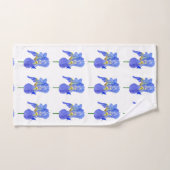 Waterverf Blue Iris Flower Hand Towel Handdoek (Handdoek)