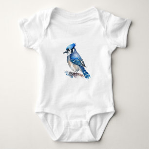 Waterverf Blue Jay Bird Natuur Art Romper
