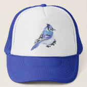Waterverf Blue Jay Bird Wildlife Natuur Art Trucker Pet (Voorkant)