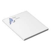 Waterverf Blue Jay News van Custom Name Bird, Notitieblok (Schuin)